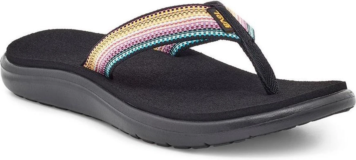 Teva W Voya Flip Dames Slippers - Zwart/Multicolour - Maat 38 7 Teva W Voya Flip Dames Slippers - Zwart/Multicolour - Maat 38 - Afbeelding 7