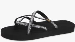 Teva W Olowahu Dames Slippers - Zwart/Wit - Maat 39