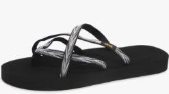 Teva W Olowahu Dames Slippers - Zwart/Wit - Maat 38